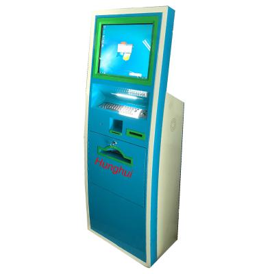 China 19inch Keyboard Self Service Payment Kiosk With Laser Printer And A4 Keyboard Cash Payment Terminal for sale