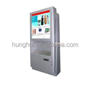 China Hunghui Center 19inch Touch Screen Commercial Self-Service Kiosks Subway Payment Intelligent LCD Payment Machine Win10 with Printer and Scanner for sale