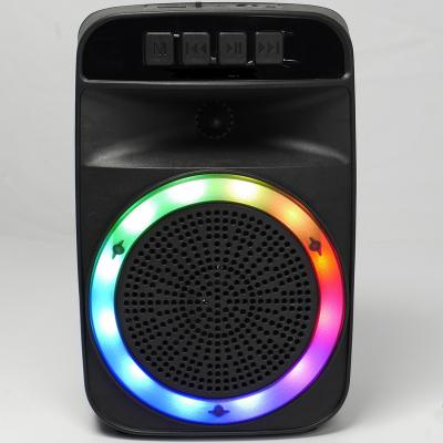 China LED Flashing Light Disco Light Design High Power Stereo BASS Trolley Karaoke Speaker DJ Party Plastic Wireless Box New for sale