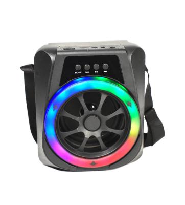 China Colorful Phone Function High Power Outdoor Portable Karaoke Stereo Led Flashing Light Wireless Speaker Disco Light For Home Party for sale