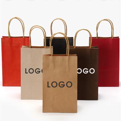 China Custom Recyclable Waterproof Paper Supermarket Kraft Paper Recyclable Bag for sale