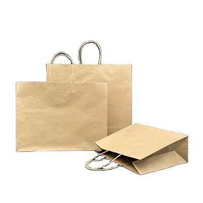 China Wholesale Kraft Paper Disposable Manufacturer Bags In Stock With Your Own Logo Washable Kraft Paper Bag for sale