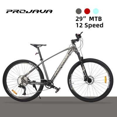 China Aluminum alloy bicycle 29 inch mountain bike 12 speed aluminum alloy frame shock absorber front fork disc brake variable bicycle for sale