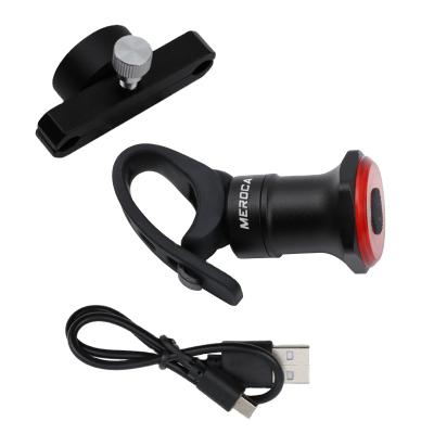 China Factory Price Meroca Smart Bicycle Brake Tail Light Sensor Lights USB Rechargeable Road Bike MTB COB Rear Tail Light MX2 Lights for sale