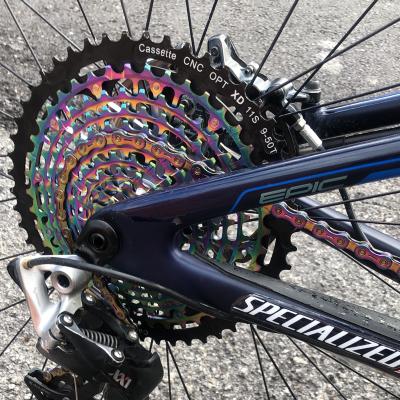 China SUMC Rainbow Color Chain 9/10/11/12 Speed ​​Oil Ultralight Slick Bicycle Chain Wholesale Bicycle Mountain Bikes Factory Price for sale