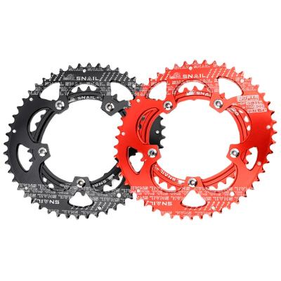 China Mountain Bikes Bike BCD 110mm Five-Jaw Wheel Ultralight Dual Disc Road Bike Chainwheel CNC 53/55T Ultralight Climbing Chain Wheel for sale