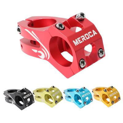 China MEROCA Mountain Bike Hollow Stem Aluminum Alloy Stem 31.8*45MM Ultra Light Short Hollow Stem for sale