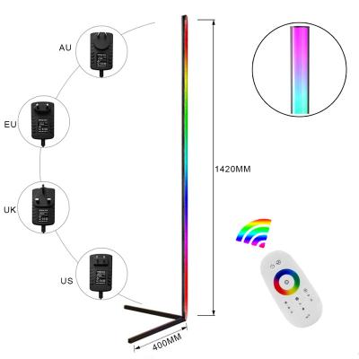 China Modern Rebow Drop Shipping RGB Light Remote Control Modern Nordic Europe Tripod LED Corner minimalist floor lamp for sale