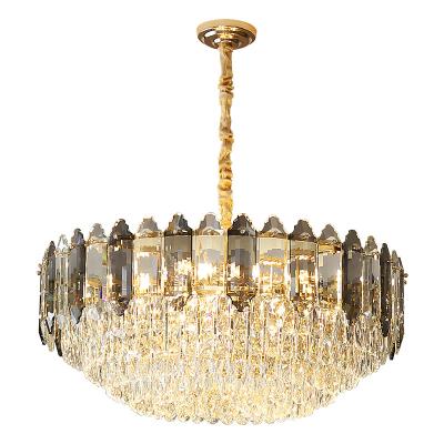 China contemporary pendant lamp light hanging led hotel lighting chandeliers for ceiling lamps gold lights luster crystal chandeliar new for sale