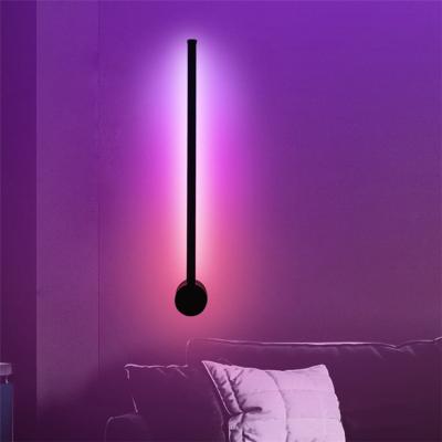 China Modern Nordic With Morden LED RGB Remote Control Minimalist Wall Lamp For Living Room Bedroom for sale