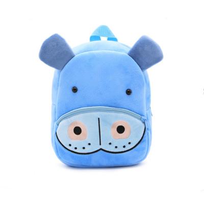 China Durable Plush Kindergarten Kids Backpack School Bag Hippo Mini Backpack for sale