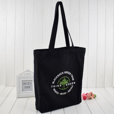 China Classic Handled Canvas Tote Bag Cotton Shopping Bag With Logo for sale