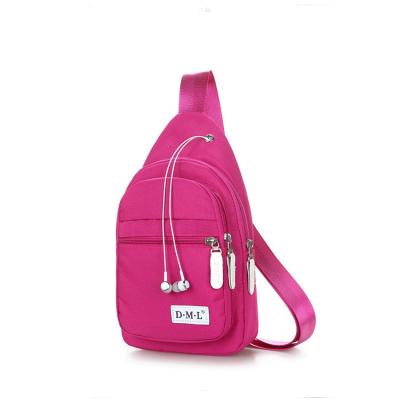 China Chest Bag Nylon Cross - Body Earphone Chest Bag Backpack for sale