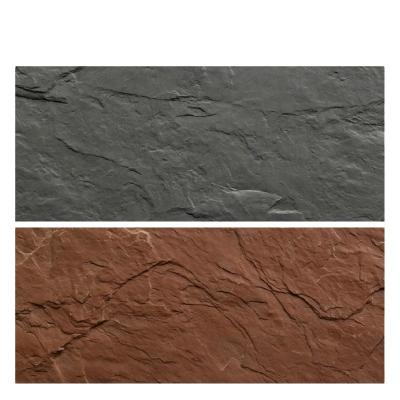 China Modern Waterproof Lightweight Flexible Clay Slate Stone Exterior Wall Gray Stone for sale