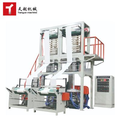 China Biodegradable High Speed ​​Die Film Double Die Film Waste Shopping Bag LDPE Film HDPE Extrusion Blowing Machine for sale