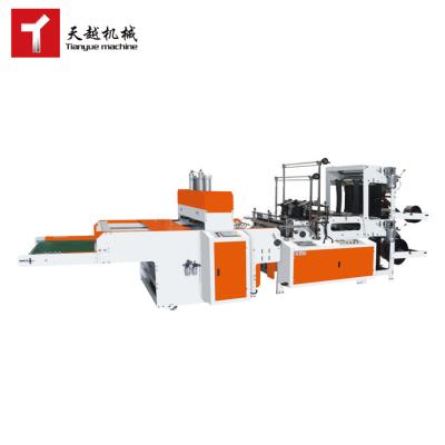 China PLACSTIC BAG PRODUCING Full Automatic Cold Cut Hot T-shirt Sealing Plastic Shopping Bag Making Machine for sale