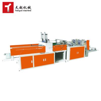 China PLACSTIC BAG PRODUCING Automatic LDPE T-shirt HDPE Hot Sealing Plastic Waste Bag On Roll Making Machine for sale