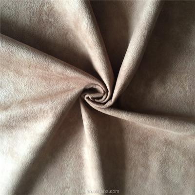 China Anti-Static Elephant Skin Fabric For Sofa Cover Polyester Suede Sofa Fabric for sale