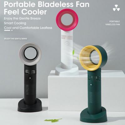 China No Paging Portable Fan Mini Kids Bladeless USB Fan With Stand 3 Speeds Electric Desk Fan for sale