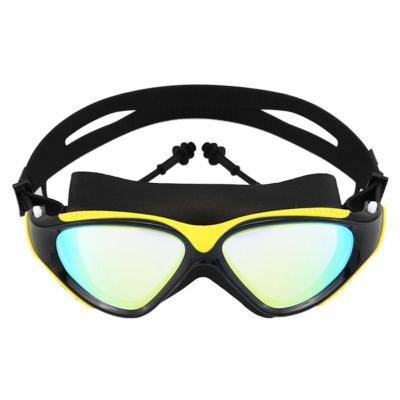 China Adult Large Frame Goggles Swimming HD Swimming Goggles Plating Waterproof Anti Fog Glass Men Women Swimming Diving Goggles for sale