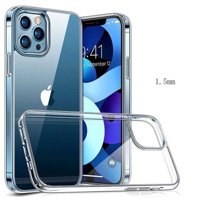 China Top 2021 Ultra Thin Case Clear 1.5mm Protective Soft TPU For iphone X Xr Xs Max For iphone 13 Pro Max Transparent Mobile Phone Cover 12 11 Case for sale