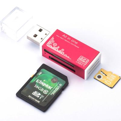 China Mobile Phone 4 in 1 SD Card Reader SDHC MMC USB SD Card Reader SD Memory T-Flash M2 Duo Micro Duo USB 2.0 4 Memory Slot Adapter Support Card Readers for sale