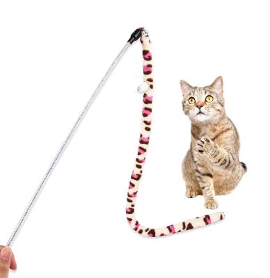 China Viable Funny Pet Cat Supplies Cat Accessories Color Stick Cat Teaser Stick Interactive Toy Caterpillar for sale