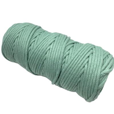 China Macrame Rope 3mm 4mm 5mm Twisted Cotton Braid Rope 6mm Multi Sustainable Size Length Color Cotton Rope Cotton Rope Braided for sale