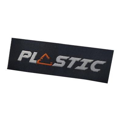 China High viable for apparel with logo custom density brand center fold sew-on garment woven label tag for sale