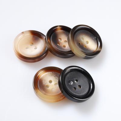 China Sustainable Recycled Shirt Buttons Dry Cleaning Resin Sewing Custom Buttons For Fabrics for sale