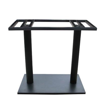 China Modern Hot Removable Furniture Cheap Iron Table Base , Dia76mm Black Metal Table Leg Square for sale