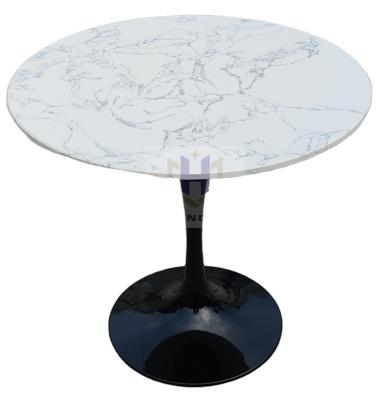 China Wholesale Modern Outdoor Black Round Metal Tulip Table Dining Steel Base from Foshan for sale