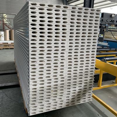 China Easy Installation Oxysulfide Magnesium Magnesium Wall Panels Roof Roof Easy Cleanroom Heat Purification Plate Sandwich Panels Fireproof Walls for sale