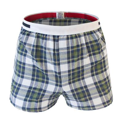 China Antibacterial Reusable Custom Design New Pattern Breathable Plaid Shorts Boxer Briefs For Man for sale