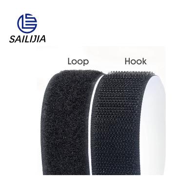 China Sailijia 100% viable nylon hook and loop tape un-napped soft loop un-napped tape with low price for sale