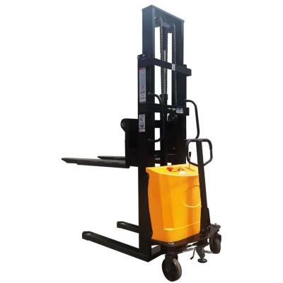 China Hotels Power Semi Electric Automatic Legless Fork Electric Pallet Truck Stacker for sale