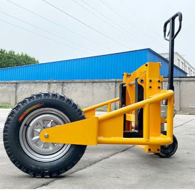 China Rough Terrain 1 Ton Pallet Truck Outdoor Manual Hand Easy Operation for sale