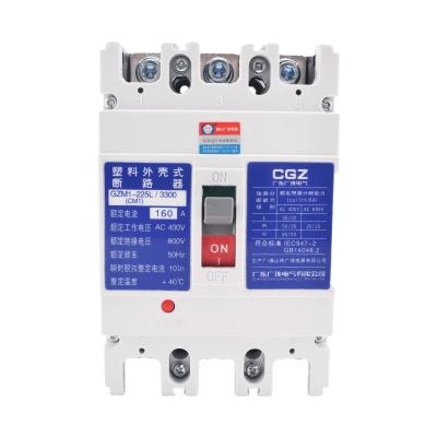 China CM-1 Case Industrial Molded Circuit Breaker 100-250A MCCB 25kA~100kA for sale