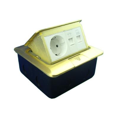 China Residential / Multi-Purpose All Kinds Of Multimedia Pop Up Electrical Outlet Floor Box for sale