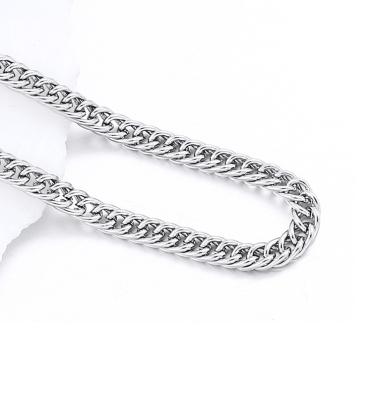 China Bulk Stainless Steel Mens Vintage Corrente Masculina 18k Gold Plated Curb Figaro Chain Necklace for sale