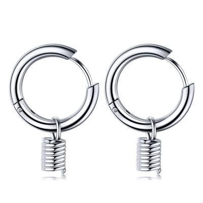 China CLASSIC hot sale fashion earrings stainless steel spring charm earring for men and boys for sale