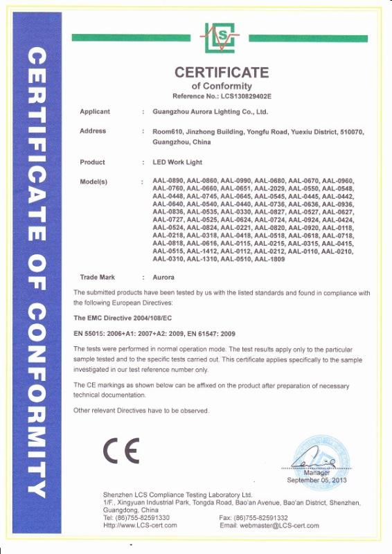 CE - Guangzhou Aurora Lighting Co., Ltd.