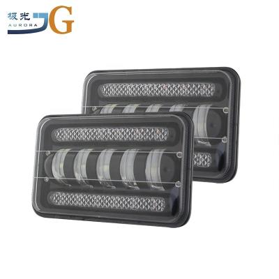 China 45W 5x7 Diecast Aluminum Housing Truck Led Headlights With Halo Car Led Work Light for sale