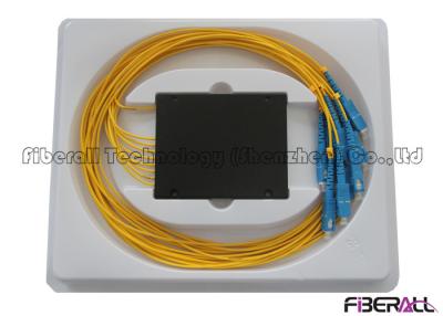 China High Accuracy FTTH Fiber Optic PLC Splitter With SC Connector Low Insertion Loss for sale