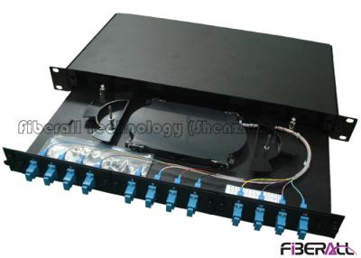 China 1U Height 19” Width Optical Fiber Patch Panel With 12 SC Adapter And Pigtail for sale