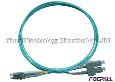 China High Speed Multimode OM3 Fiber Patch Cables , Aqua Fiber Patch Cord 1300nm for sale