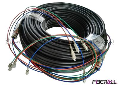 China Outdoor Waterproof Fiber Optic Cable Patch Cord 2 To 12 Cores PE Jacket for sale