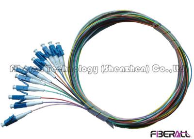 China 12 Fiber Bundle Fiber Optic Pigtail / LC Pigtail Multimode For Data Communication Network for sale