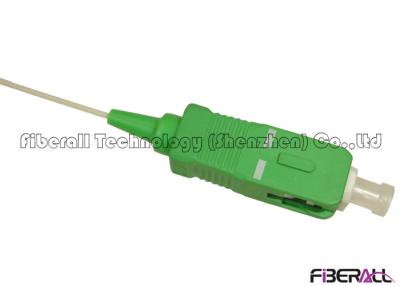 China SC APC Fiber Optic Pigtail / Patch Cord With Green Connector 2.5mm Ceramic Ferrule for sale