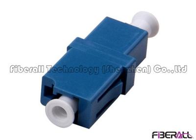 China Flangeless Fiber Optic Adapter With LC PC Interface Single Mode Simplex Blue for sale